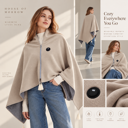 The Morrow HeatWrap | USB Heated Wearable Blanket